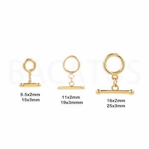 1pcs 18K Gold Filled OT Clasp, 18K Gold Filled Toggle Clasp, Toggle Sleeve, Used for Bracelet/Necklace Jewelry Clasp,