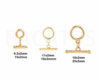 1pcs 18K Gold Filled OT Clasp, 18K Gold Filled Toggle Clasp, Toggle Sleeve, Used for Bracelet/Necklace Jewelry Clasp,