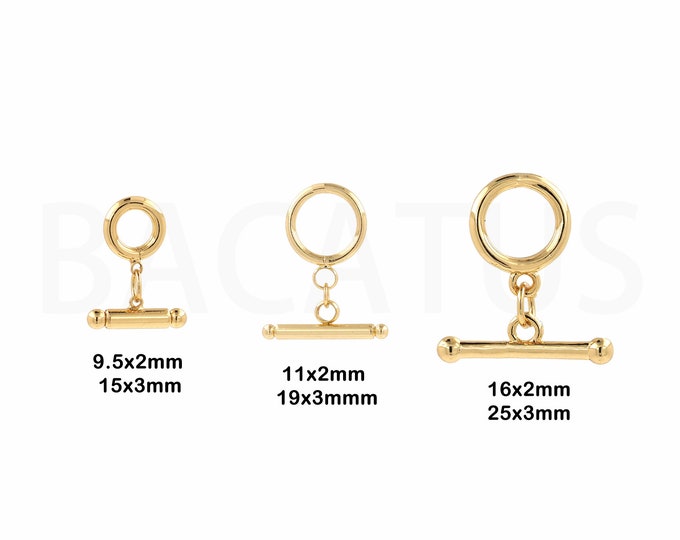 1pcs 18K Gold Filled OT Clasp, 18K Gold Filled Toggle Clasp, Toggle Sleeve, Used for Bracelet/Necklace Jewelry Clasp,