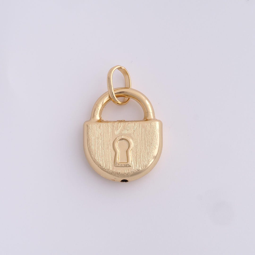 Mini Lock Charm Gold Lock Pendant, Mini Lock Pendant, Lock Charm, Lock Necklace, Lock ...