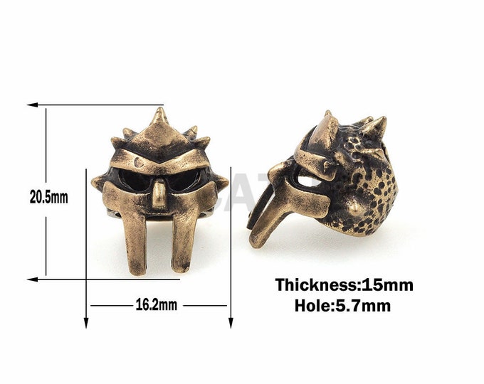 Helmet beads, gladiator helmet, Roman warrior helmet, warrior helmet lanyard beads for DIY Paracord EDC bracelet accessories1pcs