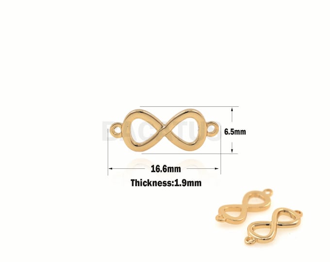 1PCS Infinite Charm, Infinite Jewelry, Infinite Connector,Infinite Pendant, Infinite Bracelet 6.5x16.6x1.9mm