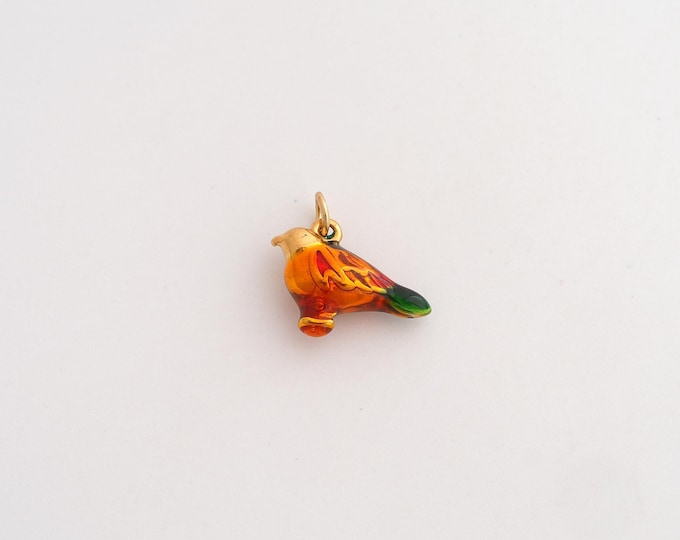 Stainless Steel Bird Pendant,Enamel Animal Charms,Flying Charms for DIY Jewelry Making Supply,12.5x14x4.8mm