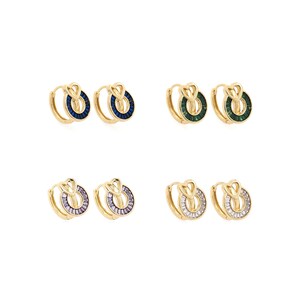 1pair 18K Gold Filled Heart Earring,Gold Dainty Round Earring,Simple Earrings,Gift for Her