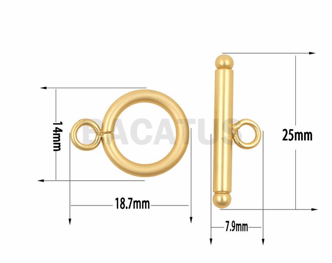 18K toggle buckle, toggle sleeve, OT buckle, used for bracelet/necklace jewelry buckle  1pcs