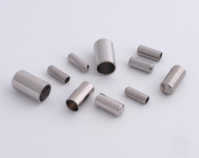 25 pcs Stainless Steel Bead Caps,Cord End Cord Tip Solid End Cap ,Spacer Jewelry, DIY Jewelry Making