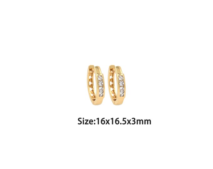 1pair 18K Gold Filling Round Earrings,Gold Dainty Round Earring,Simple Earrings,Gift for Her