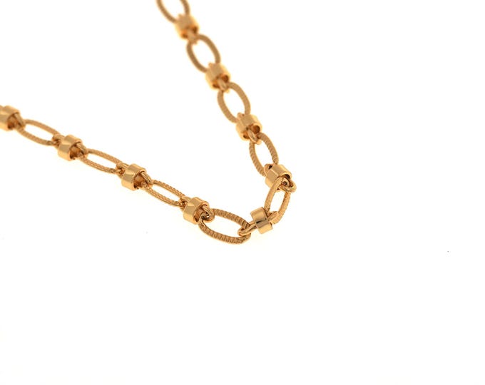 18K Gold Filled Oval Chain, Welding Chain,Discovery Chain, Semi-Finished Necklace and Bracelet DIY Making Supplies,7.8x4.5x0.8mm