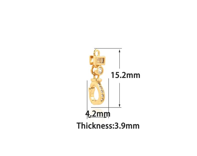 18K Gold Filled pendant Clasp,Gold Dainty pendant  Clasp,simple Clasp Bracelet Necklace for DIY Jewelry Making Supply