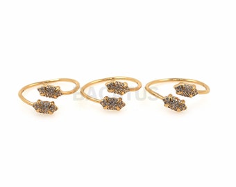 18K ゴールドフィルド CZ 薄型リング、繊細なジルコンリング、普段使い
