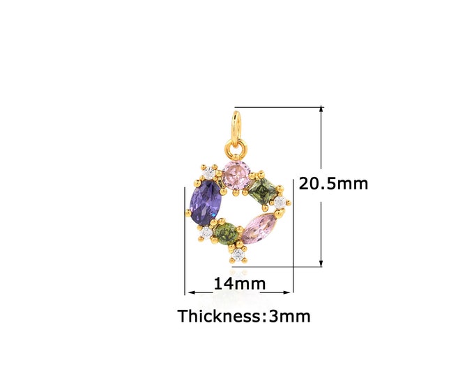 18K Gold Filled Fashion Pendant,Gold Dainty Dainty Charms,Simple pendant Bracelet Necklace for DIY Jewelry Making Supply