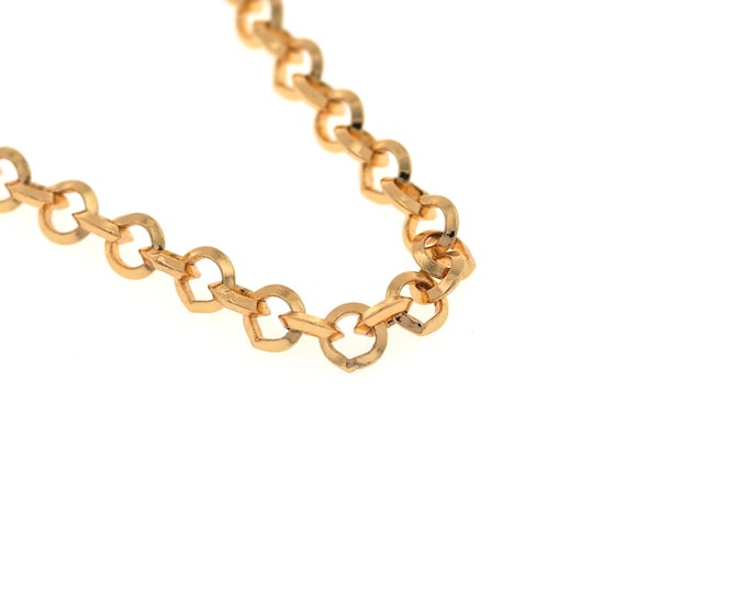 1 meter Welded Chain, 18K Gold Filled Round Chain, Gold Rectangular Chain, Gold brass Chain, Suitable For Jewelry Making Supplies,4.8x1.1mm