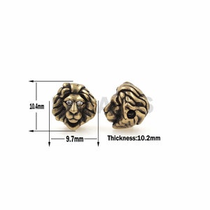 ライオンビーズ、DIYジュエリービーズアクセサリー、ライオンヘッドブレスレット、ライオンヘッド装飾品、1個