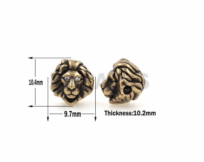 Lion beads, DIY jewelry beaded accessories, lion head bracelets, lion head ornaments, 1pcs