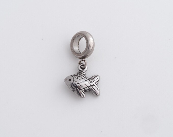 Stainless Steel Fish Pendant,Marine Life Charms,Fish Charm Bracelet Necklace for DIY Jewelry Making Supply,21.7x11x3.5mm