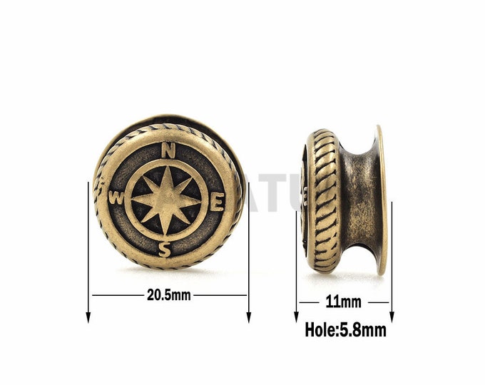compass beads,550 Paracord Charms,compass jewelry,compass gift 1pcs