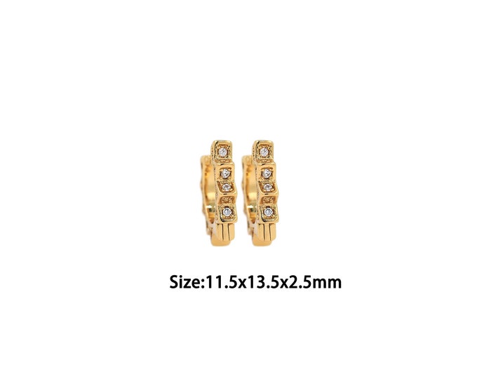 1 pair 18K Gold Filled Round Earrings,Gold Dainty Round Earrings,Simple Earrings,Gift for Her