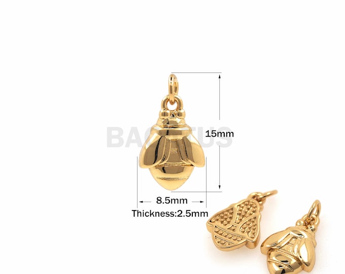 1PCS Bee Pendant 18K Gold Filled Gold Filled Exquisite Necklace With Bee Ornaments An Ideal Gift For Her 15x8.5x2.5mm