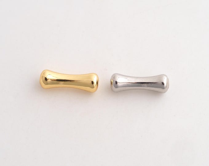 5 pcs Gold Bone Beads, 18K Gold Filld Tube Beads,for Jewelry Making Supplies,15x5mm Hole 2.2mm