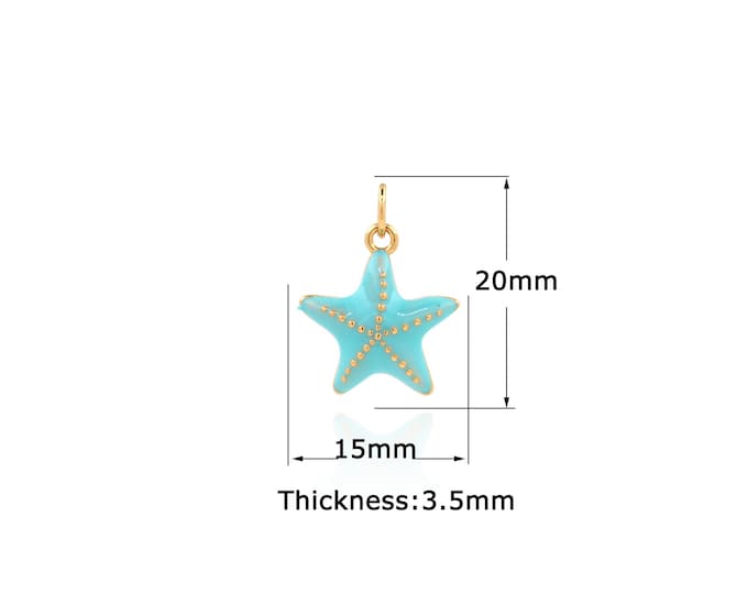 18K Gold Filled Star pendant,Gold Dainty Star Charms,Simple pendant Bracelet Necklace for DIY Jewelry Making Supply