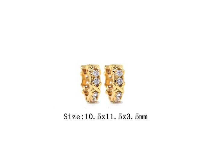 1pair 18K Gold Filling Round Earring,Gold Dainty Round Earring,Simple Earrings,Gift for Her
