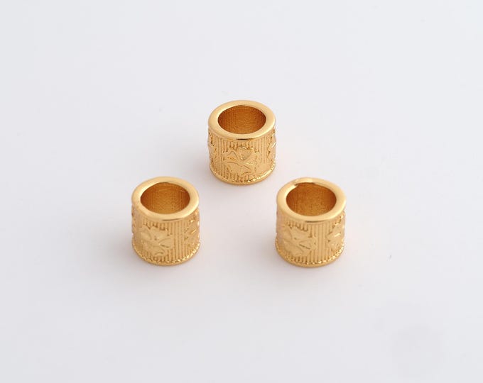 18K Gold Filled Tube Beads,Gold Tube Beads,DIY Bracelet Necklace Earrings Jewelry Making,6.7x6.3mm