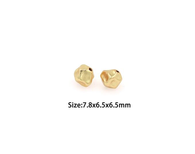 18K Gold Filled Fashion Beads,Gold Simple Beads,Dainty Beads,Spacer Beads, DIY Gold Jewelry Making