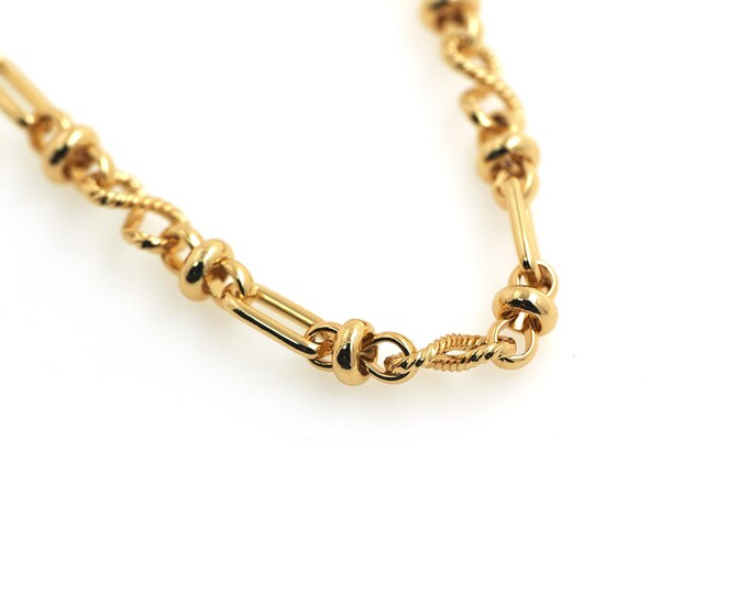 18K Gold Filled Square Chain, Unfinished Necklace,Dainty Chain,Paper Clip Chain,Welded Chain,Square Chain,DIY Jewelry Supplies,10x4.8mm