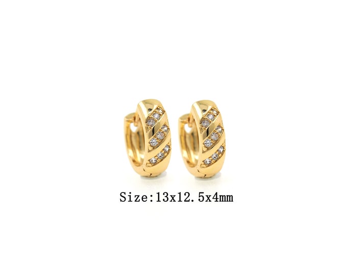 1pair 18K Gold Filling Round  Earring,Gold Dainty Round Earring,Simple Earrings,Gift for Her
