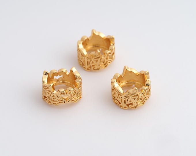 1 pcs 18K Gold Filled Tube Beads,Gold Tube Beads,DIY Bracelet Necklace Earrings Jewelry Making,10.5x6.8mm