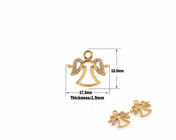 1PCS DIY Jewelry Making Little Angel Connector Jewelry Accessories Suitable for Bracelet Necklace Jewelry Making Supplies 13.5x17.3x1.5mm