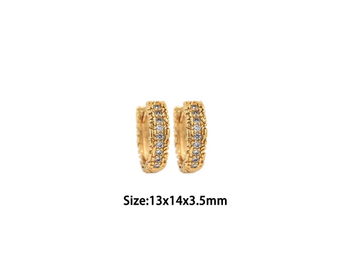 1 pair 18K Gold Filled Round Earrings,Gold Dainty Round Earrings,Simple Earrings,Gift for Her