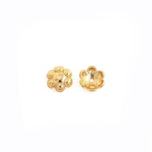 10 pcs 18K Gold Filled Flower Bead Caps,Pearl Caps,Round Bead Caps,Flower Caps,Spacer Jewelry,DIY Jewelry Making,11.6x10.7x3.3mm