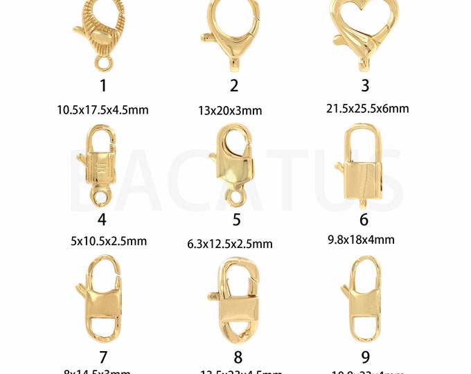 Necklace Clasp,Snap Clasp, Oval Clasp, 18K Gold Filled Carabiner, Jewelry Clasp Lobster Clasp, Spring Clasp, DIY Jewelry Supplies