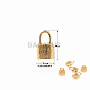 1PCS Key Lock Pendant Pure Gold Lock Pendant Necklace, Exquisite Lock Key Pendant, The Best Valentine&#39;s Day Gift for Her 12x7x4mm
