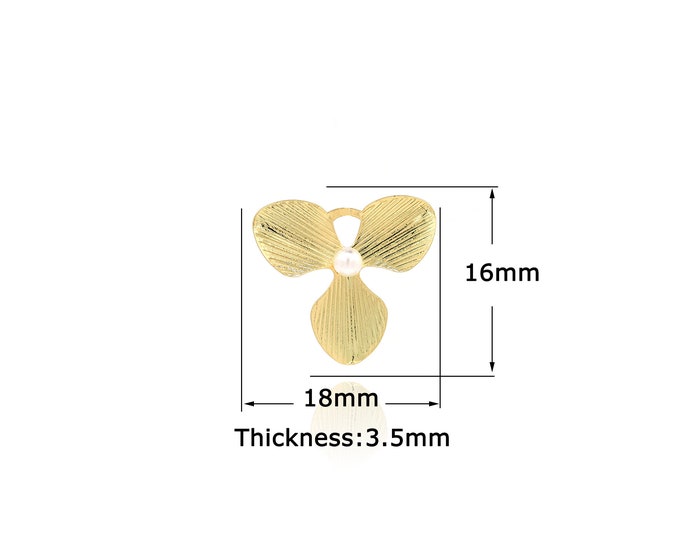 18K Gold Filled Leaves pendant,Gold Dainty Leaves Charms,Simple pendant Bracelet Necklace for DIY Jewelry Making Supply