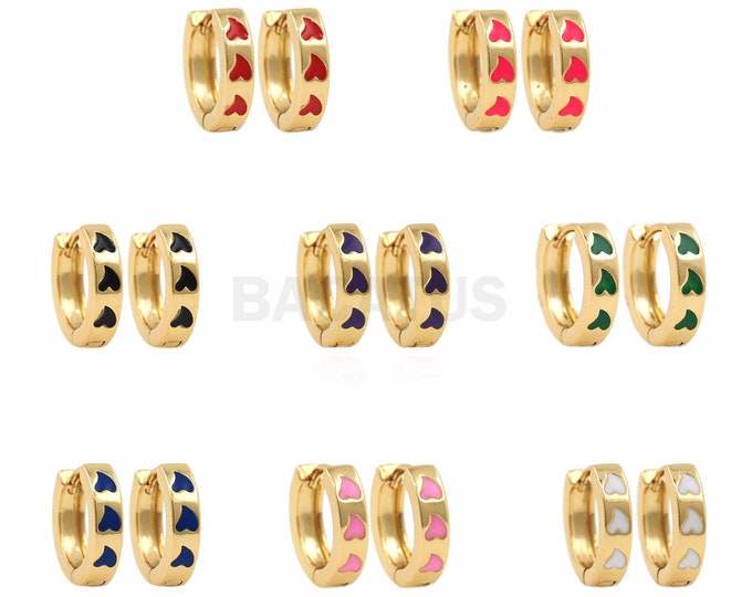 1Pair Love Enamel Hoop Earrings Fashion Multicolor Neon Enamel Love Hoop Earrings for Women and Girls Gift Jewelry Enamel Charm Earrings