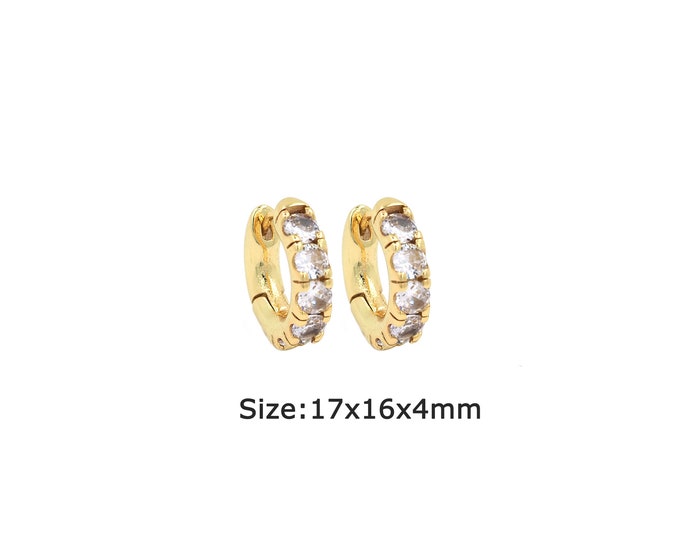 1pair 18K Gold Filling Round Earrings,Gold Dainty Round Earring,Simple Earrings,Gift for Her