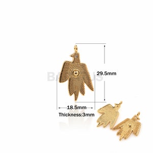 1PCS Bird Pendant Bird Necklace Love Bird Gift Birthday Gift for Her Lady Necklace Natural Necklace Bird Charm Gold Filling 29.5x18.5x3mm