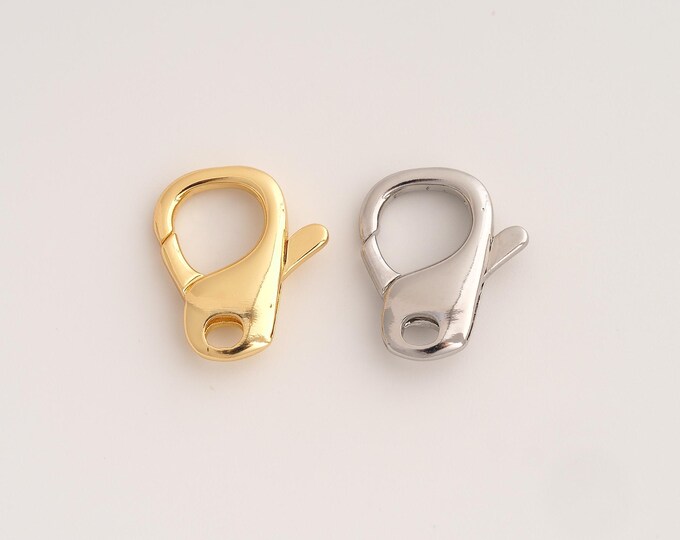 Gold Lobster Clasp,18K Gold Filled Spring Clasp,Claw Clasp,DIY Jewelry Supplies,19x16.6x4mm