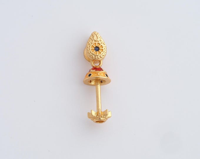 1PCS Arrow Pendant Shooting Sports Archery Charm 18K Gold Filled Arrow Charm Micro-Pave DIY Jewelry Making 24x7mm