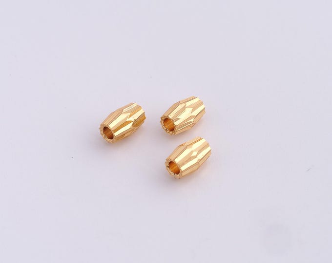10 pcs 18K Gold Filled Tube Spacer Beads,Gold Tube Beads, Tube Beads DIY Bracelet Necklace Earrings Jewelry Making,5.6x3.8mm