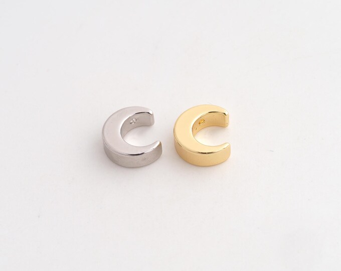 5 pcs 18K Gold Filled Crescent Moon Charm,Dainty Celestial Pendant,Moon Pendant ,DIY Jewelry Supplies,11.3x9.6x4mm