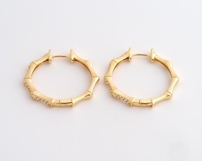 18K Gold Filled Round Earrings,Gold Dainty Earrings,Hugging Hoop Earrings,Gift for Her,31x30x3.2mm