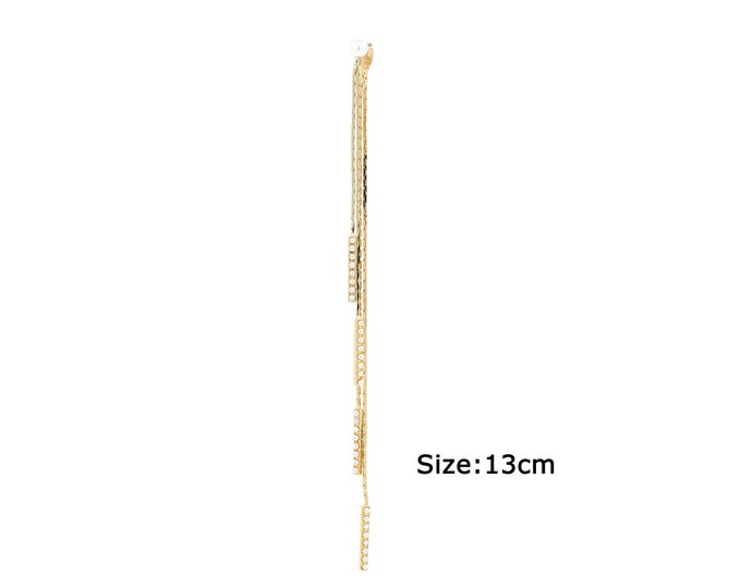 1 pair 18K Gold Filled Tassel Stud Earrings,Gold Dainty Line Stud Earrings,Simple Stud Earrings,Gift for Her