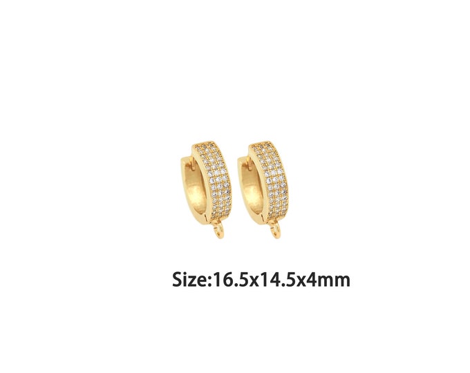 1pair 18K Gold Filling Round Earrings,Gold Dainty Round Earring,Simple Earrings,Gift for Her