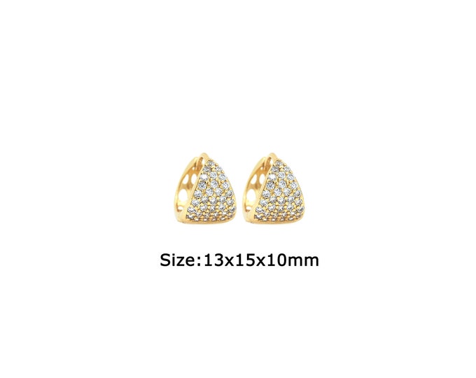 1 pair 18K Gold Filled Triangle Earrings,Gold Dainty Triangle Earrings,Simple Earrings,Gift for Her