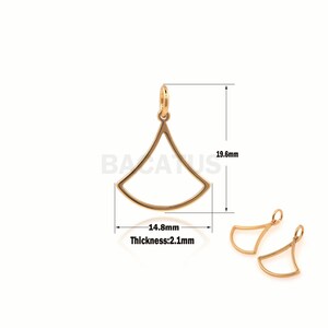 1pcs Triangle Necklace, Gold Triangle Pendant, Hollow Triangle Jewelry, Suitable For Jewelry Making Supplies 19.6x14.8x2.1mm