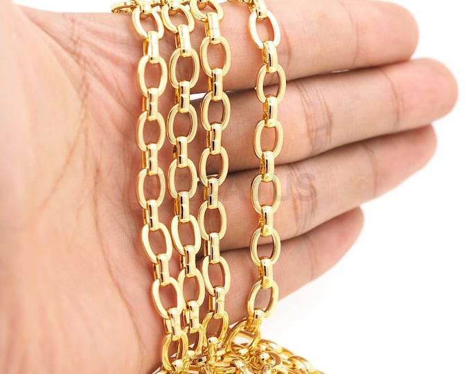 1 Meter, 18K Gold Filled Round Chain, Welded Chain, Layered Chain, Semi-Finished Necklace, Bracelet And Necklace Making Accessories