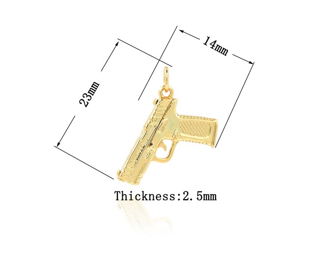 18K Gold Filled weapon Pendant,Gold Dainty weapon Charms,weapon Charm Bracelet Necklace for DIY Jewelry Making Supply